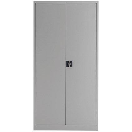 Talos Tall Steel Stationery Cupboard, 4 Shelves, 1790mm High, Grey