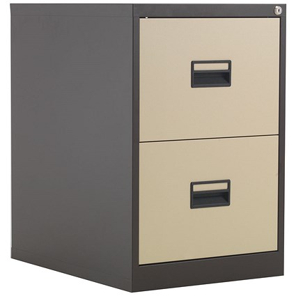 Talos Foolscap Filing Cabinet, 2 Drawer, Coffee and Cream Talos Foolscap Filing Cabinet, 2 Drawer, Coffee and Cream