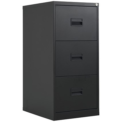 Talos Foolscap Filing Cabinet, 3 Drawer, Black