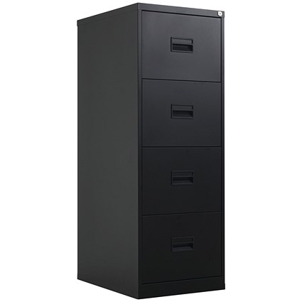 Talos Foolscap Filing Cabinet, 4 Drawer, Black Talos Foolscap Filing Cabinet, 4 Drawer, Black