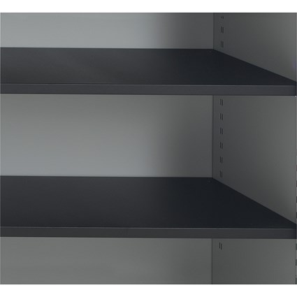 Talos Tambour Unit Black Shelf, 850x380x20mm, For Talos Side Opening Tambour Cupboards