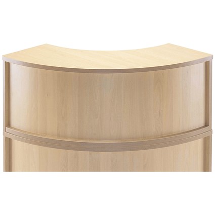 Jemini Reception Modular Corner Riser Unit, 800x800x400mm, Maple