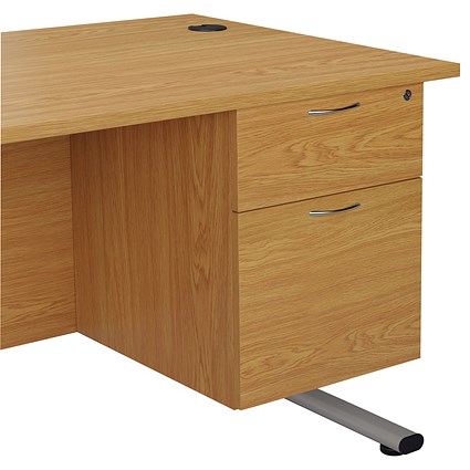 Jemini 2 Drawer Fixed Pedestal, 510mm Deep, Beech Jemini 2 Drawer Fixed Pedestal, 510mm Deep, Beech