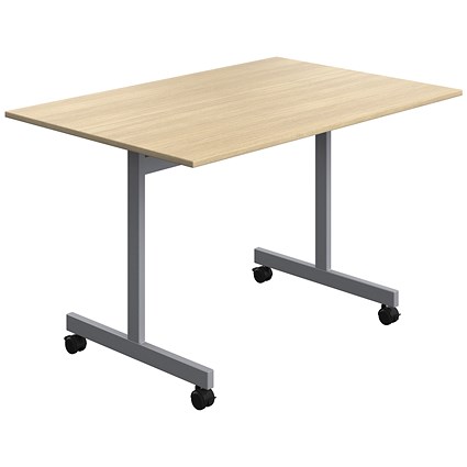 Serrion Rectangular Tilt Table, 1200x800mm, Oak