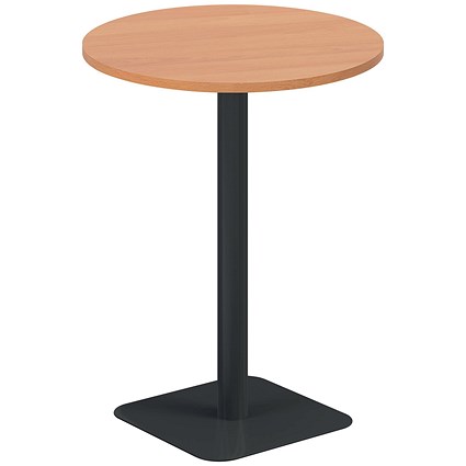 Jemini Contract Round Table, 800mm Wide, 1145mm High, Black Leg, Beech Jemini Contract Round Table, 800mm Wide, 1145mm High, Black Leg, Beech
