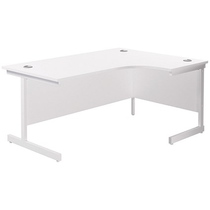 Jemini 1600mm Corner Desk, Right Hand, White Cantilever Legs, White Jemini 1600mm Corner Desk, Right Hand, White Cantilever Legs, White