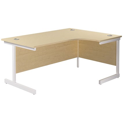 Jemini 1800mm Corner Desk, Right Hand, White Cantilever Legs, Maple Jemini 1800mm Corner Desk, Right Hand, White Cantilever Legs, Maple