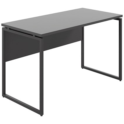 Soho Square Leg Desk, 1200mm, Black Top, Black Leg