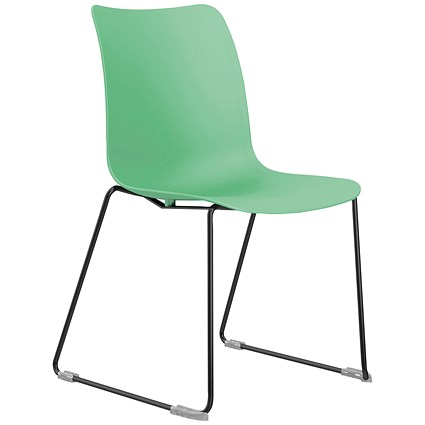 Jemini Flexi Skid Chair, Green