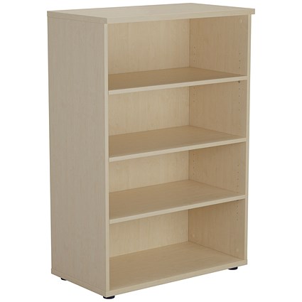 Jemini Medium Wooden Bookcase, 3 Shelves, 1200mm High, Maple Jemini Medium Wooden Bookcase, 3 Shelves, 1200mm High, Maple