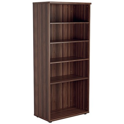 Jemini Tall Wooden Bookcase, 4 Shelves, 1800mm High, Walnut Jemini Tall Wooden Bookcase, 4 Shelves, 1800mm High, Walnut