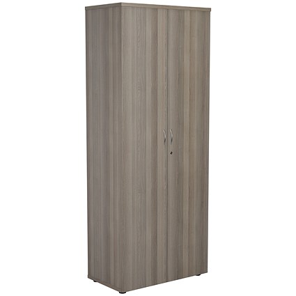 Jemini Extra Tall Wooden Cupboard, 4 Shelves, 2000mm High, Grey Oak Jemini Extra Tall Wooden Cupboard, 4 Shelves, 2000mm High, Grey Oak