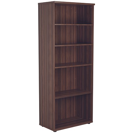 Jemini Extra Tall Wooden Bookcase, 4 Shelves, 2000mm High, Walnut Jemini Extra Tall Wooden Bookcase, 4 Shelves, 2000mm High, Walnut