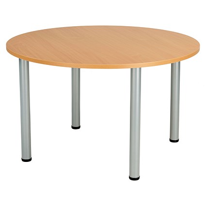 Jemini Circular Meeting Table, 1200x1200mm, Beech