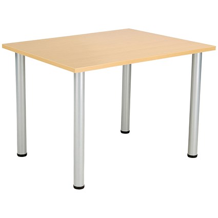Jemini Rectangular Meeting Table, 1200x800mm, Oak