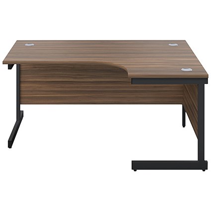 Jemini 1800mm Corner Desk, Right Hand, Black Single Upright Cantilever Legs, Walnut Jemini 1800mm Corner Desk, Right Hand, Black Single Upright Cantilever Legs, Walnut