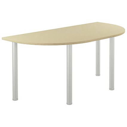 Jemini Semi Circular Multipurpose Table, 1600x800mm, Maple
