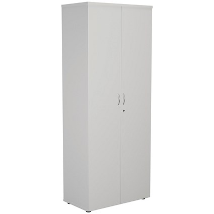First Extra Tall Wooden Cupboard, 4 Shelves, 2000mm High, White First Extra Tall Wooden Cupboard, 4 Shelves, 2000mm High, White
