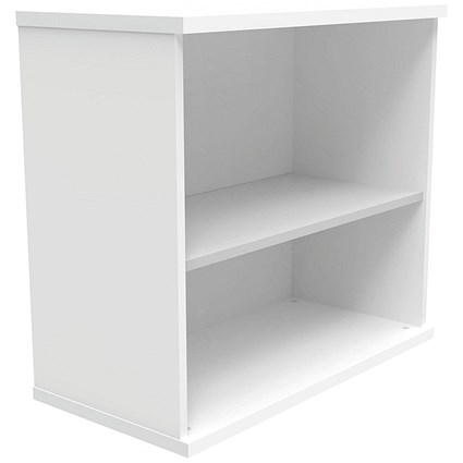 Polaris Desk High Bookcase, 1 Shelf, 730mm High, White