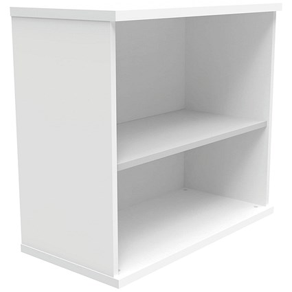 Polaris Desk High Bookcase, 1 Shelf, 730mm High, White Polaris Desk High Bookcase, 1 Shelf, 730mm High, White