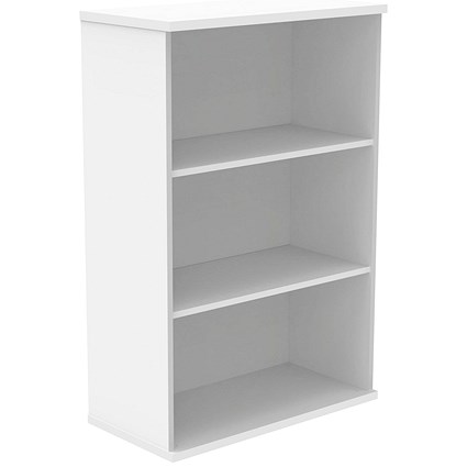 Polaris Medium Bookcase, 2 Shelves, 1204mm High, White Polaris Medium Bookcase, 2 Shelves, 1204mm High, White