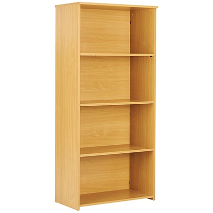 Serrion Premium Tall Bookcase, 3 Shelves, 1600mm High, Oak