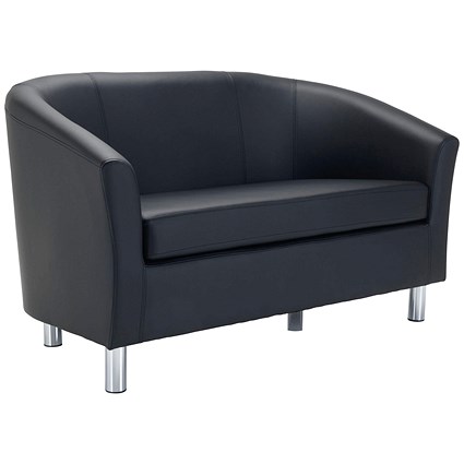 Jemini Tub Polyurethane Sofa, Black