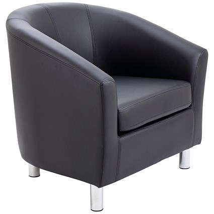 Jemini Tub Polyurethane Armchair, Black