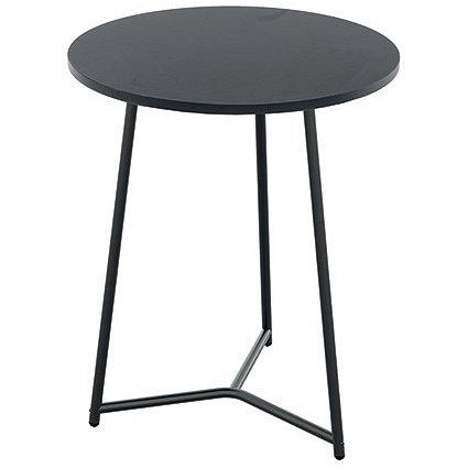 Jemini Trinity Round Table, 600mm Diameter, 735mm High, Black