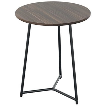 Jemini Trinity Round Table, 600mm Diameter, 735mm High, Walnut