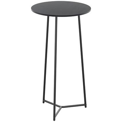Jemini Trinity Round Table, 600mm Diameter, 1110mm High, BlacK