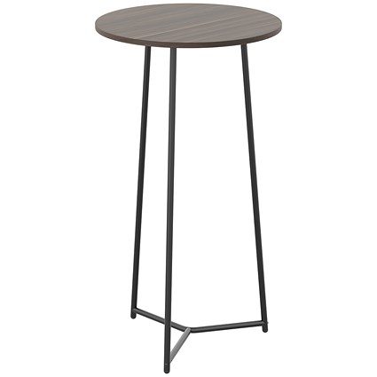 Jemini Trinity Round Table, 600mm Diameter, 1110mm High, Walnut