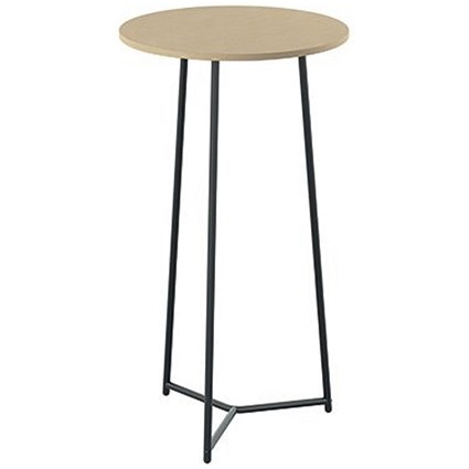 Jemini Trinity Round Table, 600mm Diameter, 1110mm High, Maple
