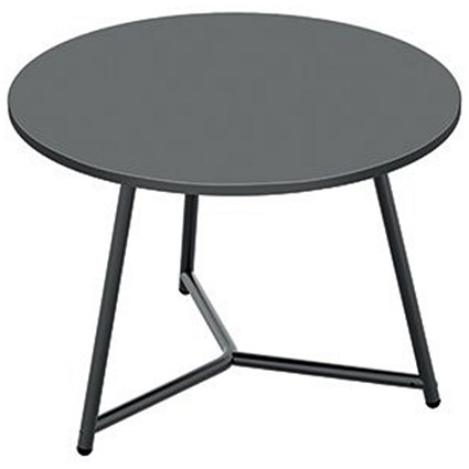 Jemini Trinity Round Table, 800mm Diameter, 435mm High, Black