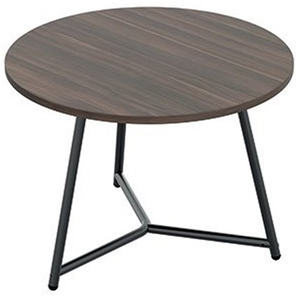Jemini Trinity Round Table, 800mm Diameter, 435mm High, Walnut