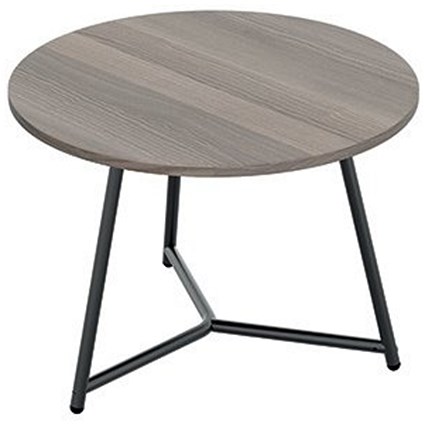 Jemini Trinity Round Table, 800mm Diameter, 435mm High, Grey Oak