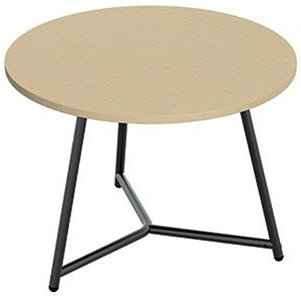 Jemini Trinity Round Table, 800mm Diameter, 435mm High, Maple