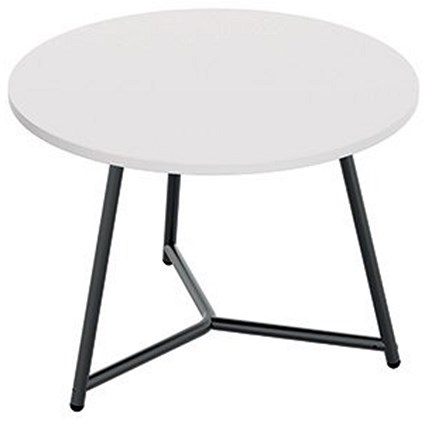 Jemini Trinity Round Table, 800mm Diameter, 435mm High, White