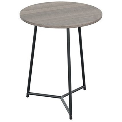 Jemini Trinity Round Table, 800mm Diameter, 735mm High, Grey Oak