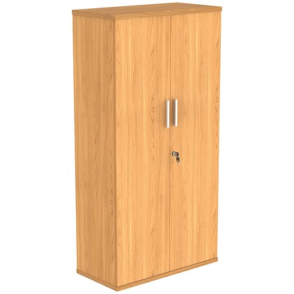 Astin Tall Wooden Cupboard, 3 Shelves, 1592mm High, Beech Astin Tall Wooden Cupboard, 3 Shelves, 1592mm High, Beech