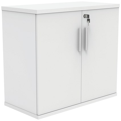 Astin Desk High Wooden Cupboard, 1 Shelf, 730mm High, White