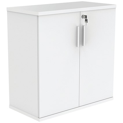 Astin Low Wooden Cupboard, 1 Shelf, 816mm High, White