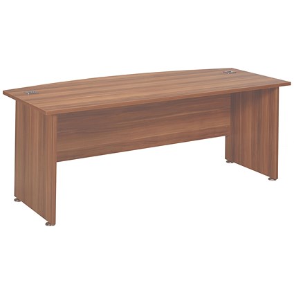 Avior Executive Bow Front Desk, 2000mm Wide, Cherry