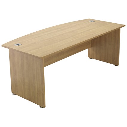 Avior Executive Bow Front Desk, 2000mm Wide, Ash