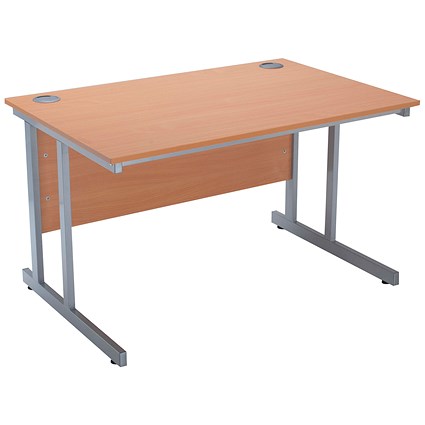 Jemini Intro Rectangular Desk, 1500mm Wide, Beech