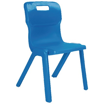 Titan One Piece Classroom Chair, 480x486x799mm, Blue, Pack of 10