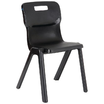 Titan One Piece Classroom Chair, 363x343x563mm, Charcoal, Pack of 10