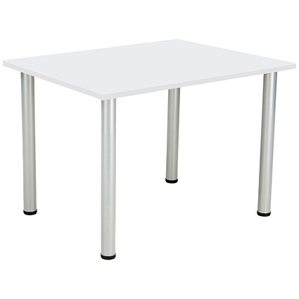 Jemini Rectangular Meeting Table, 1200x800mm, White