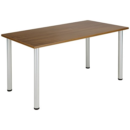 Jemini Rectangular Meeting Table, 1600x800mm, Walnut