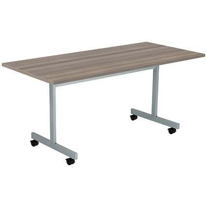 Jemini Rectangular Tilt Table, 1600x800mm, Grey Oak